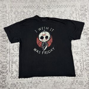 Friday the 13th T Shirt "I Wish It Was Friday” Jason Vorhees Halloween Size 2XL